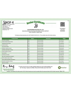 KOSHER Certificate KOSHER Certificate